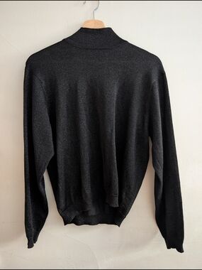 Talbots Metallic Mockneck Sweater Black